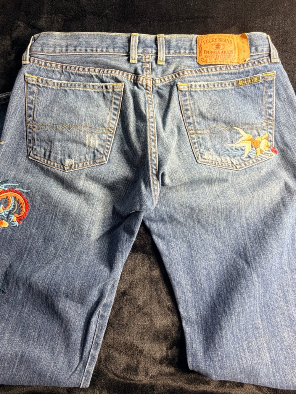 Lucky Brand Embroidered Floral Flare Jeans - Size 12/31 EUC - Picture 5 of 14